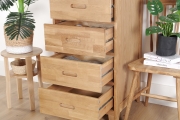 FC Oak Narrow Vanity Chest Of Drawers