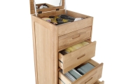 FC Oak Narrow Vanity Chest Of Drawers