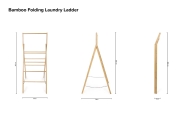 Bamboo Folding Laundry Ladder Brth Km