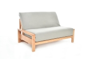 Quad - 2 Seater Birch Double Sofa Bed - Angled view