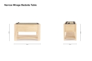 Narrow Mirage Bedside Table