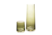 Verona Glass Tumbler (Olive Green)