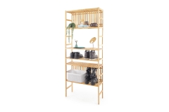 FC Akira Shelves Walnut Shoe Rack P R