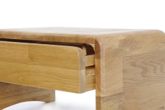 FC Oak Curve Bedside Table