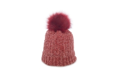 FC Bobble Hat Garnet Red