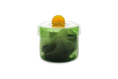 FC Poppett Wide Glass Pot Olive Green