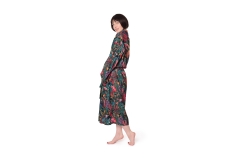 Tropical Cotton Robe (Dark Teal)
