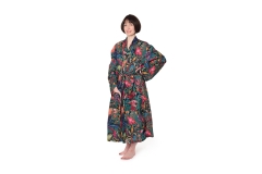 Tropical Cotton Robe (Dark Teal)