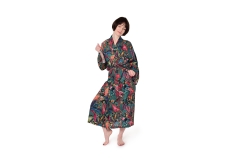 Tropical Cotton Robe (Dark Teal)