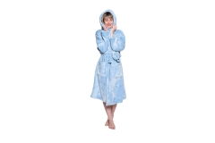 FC Deep Fleece Robe Soft Blue