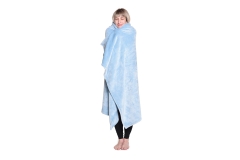 FC Deep Fleece Throw Soft Blue