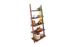 Dark Oak Wide Leaning  Ladder Shelves