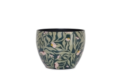 FC Daisies Enamel Plant Pot