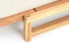 Linear - Single Seater Solid Oak Sofa Bed - Close up