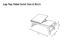 Laptop Table Oak Birch