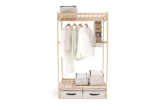 Birch Drape Wardrobe Wide