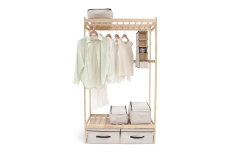 Birch Drape Wardrobe Wide