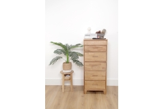 FC Oak Narrow Vanity Chest Of Drawers