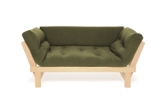 Pine Switch Sofa Bed - Handloom Olive Green