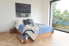 FC Oak Platform Storage Bed King Mm T