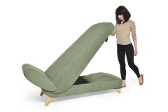 Milly - Sofa Bed (Soft Green Weave) - with a storage
