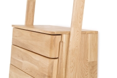 FC Oak Rounded Leaning Chest Of Drawers