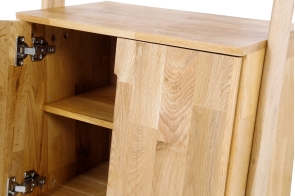 FC Oak Leaning Cabinet Narrow