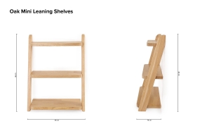 Oak Mini Leaning Shelves