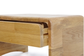 FC Oak Curve Bedside Table