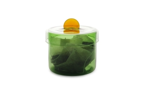 FC Poppett Wide Glass Pot Olive Green