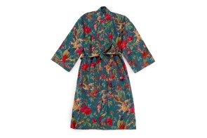 Paradise Cotton Robe (Dark Teal)