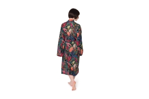 Tropical Cotton Robe (Dark Teal)