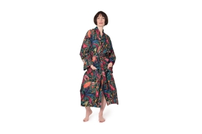 Tropical Cotton Robe (Dark Teal)