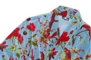 FC Paradise Velvet Robe Soft Blue