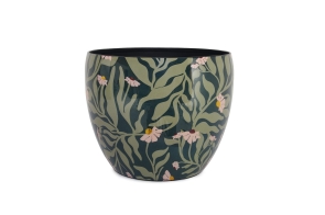 FC Daisies Enamel Plant Pot