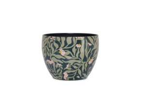 FC Daisies Enamel Plant Pot