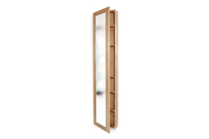 FC Oak Tall Mirror Cabinet