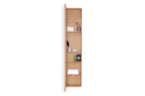 FC Oak Tall Mirror Cabinet
