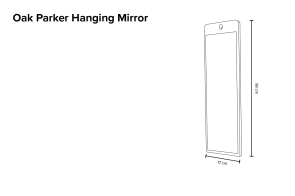 Oak Parker Hanging Mirror Bt Cc