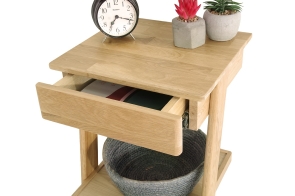 FC Oak Laya Low Bedside Table