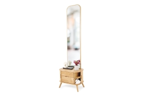 Oak Tall Tambour Mirror