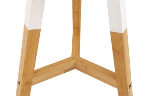 Bamboo & MDF Stool (White)