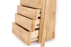 FC Oak Rounded Leaning Chest Of Drawers