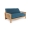 Oak Rondo Seat Sofa Bed Handloom Oslo Blue