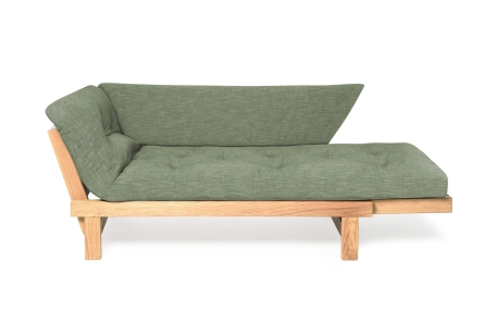 Oak Switch Sofa Bed - Coast Weave Sea Foam Green - Partially unfolded