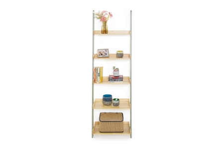 FC Rubberwood And Pine Ladder Shelf