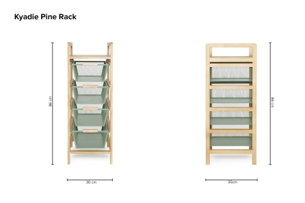 Kyadie Pine Rack