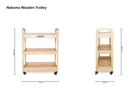 Nakama Wooden Trolley