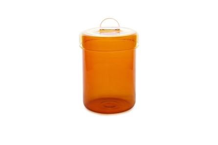 FC Poppett Tall Glass Pot Amber Eah Rp
