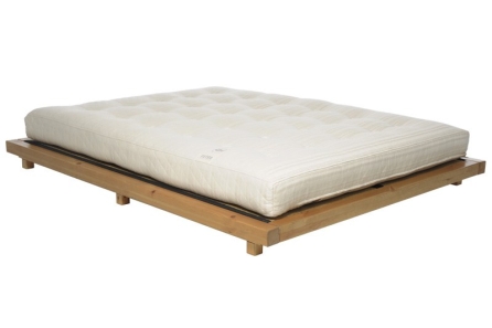 Platform Bed Pine With Elm Stain Frame Tatami Mats And Deepsleep Mattress